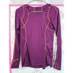 MEC long sleeve purple Plum Purple Long-Sleeve Top with Orange Stitching